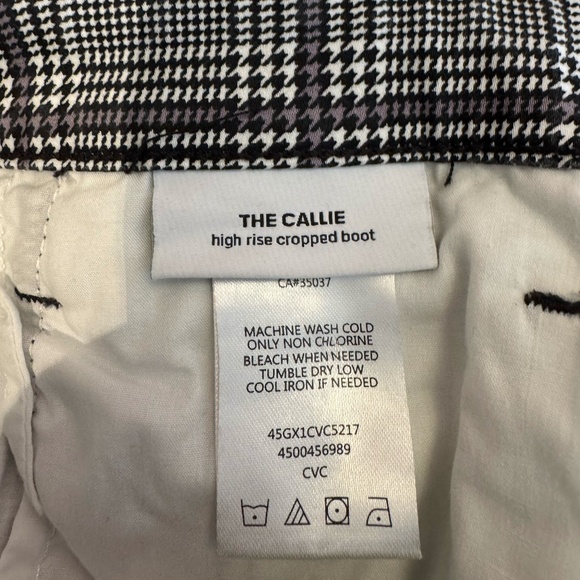 Joe’s Women’s Callie High Rise Cropped Bootcut Plaid Pants — Gray - Picture 6 of 6